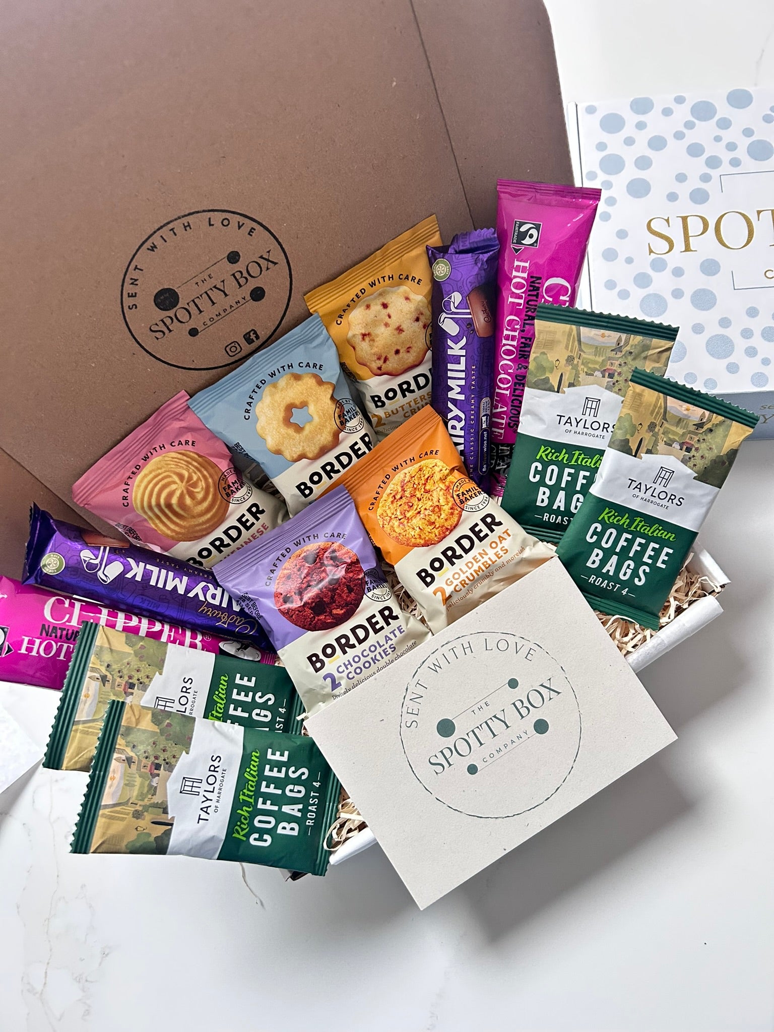 Large Coffee, Hot Chocolate,Border Biscuit & Cadbury Dairy Milk Hamper