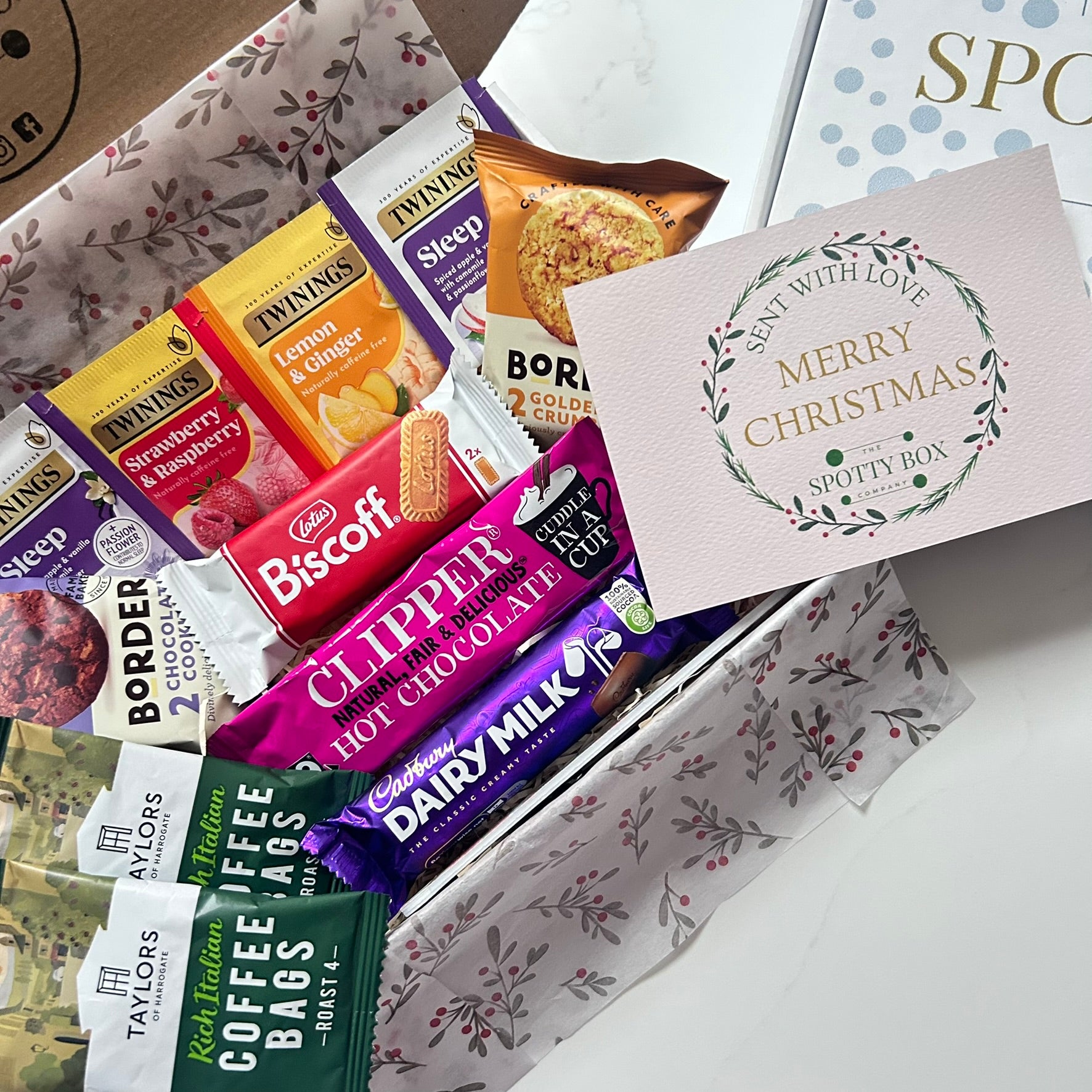 Christmas Hot Drink & Biscuit Hamper, Herbal Tea