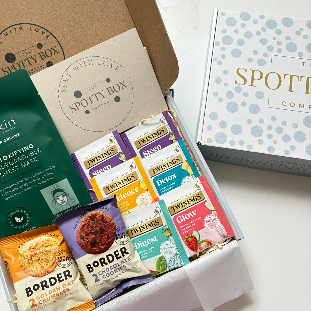 Medium Twinings Fruit tea, biscuit & pamper hamper