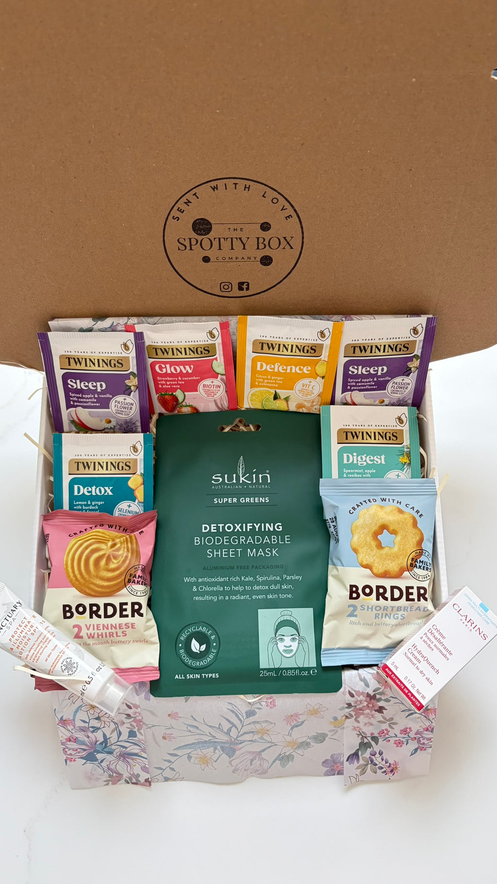 Large Twinings Fruit/Herbal tea, Biscuits & Pamper Hamper