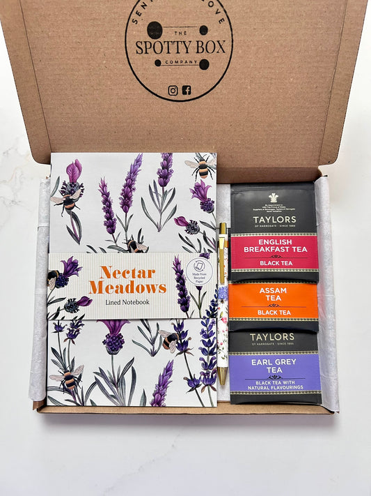 Tea and Notebook Letterbox Gift
